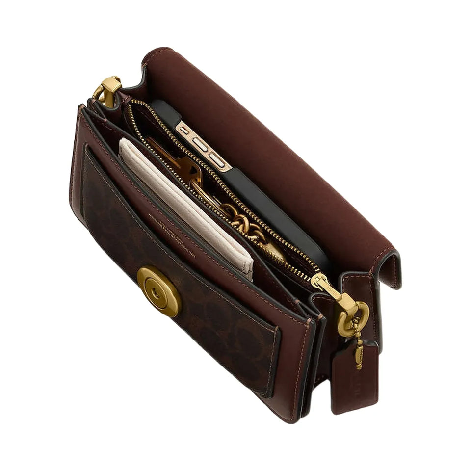 Coach Tabby Shoulder Bag 20 In Signature Canvas Signature Canvas-Brass-Maple