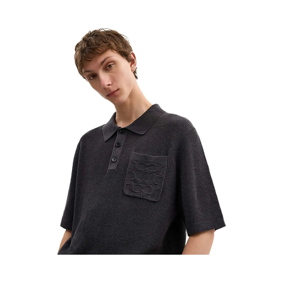 Coach Knit Polo Washed Black