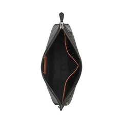 Coach Carry All Pouch In Signature Canvas Signature Canvas-Gunmetal-Charcoal-Black