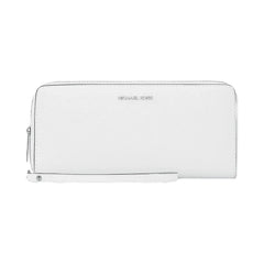 Michael Kors Large Pebbled Leather Continental Wallet Optic White