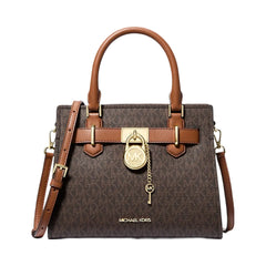 Michael Kors Hamilton Small Logo Satchel Brown