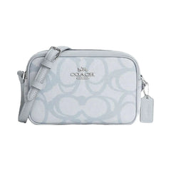 Coach Mini Jamie Camera Bag In Sketch Signature Canvas Signature Canvas-Silver-Ice Blue