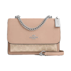 Coach Klare Crossbody Bag In Signature Canvas Signature Canvas-Silver-Sand-Taupe