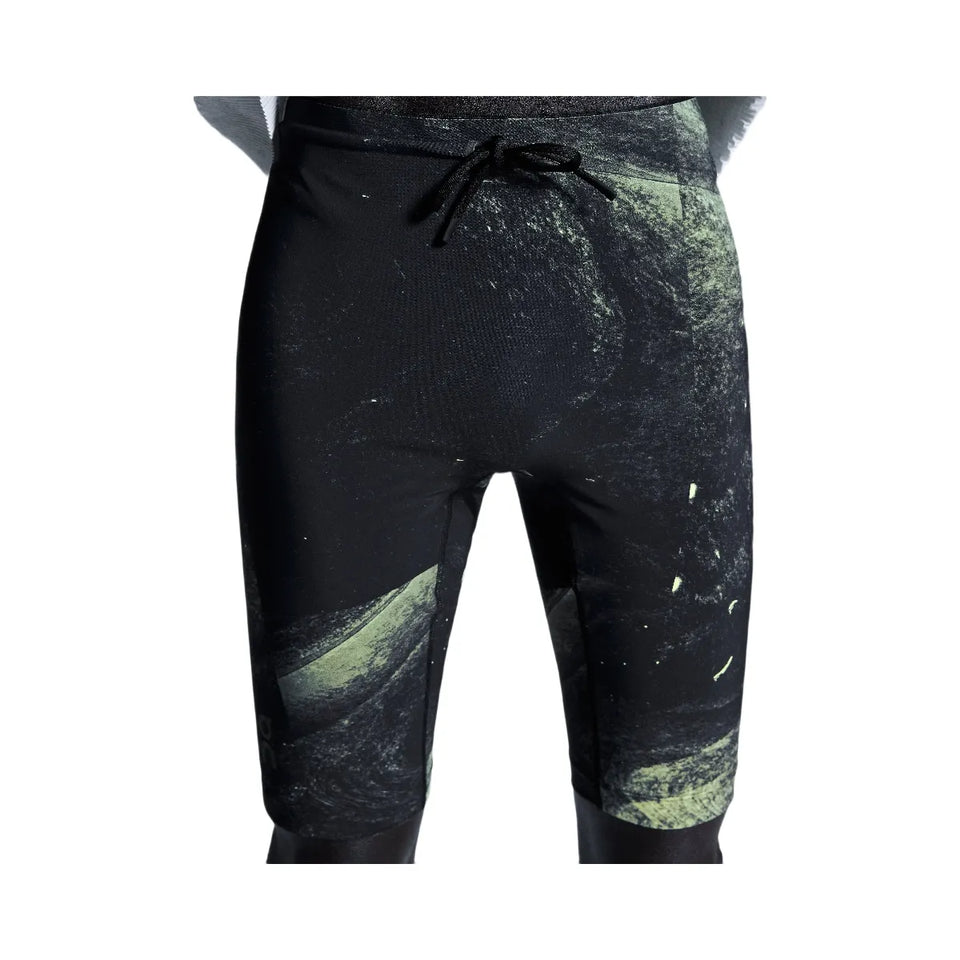 On Race Tights Half Black Limelight