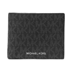 Michael Kors Cooper Logo Billfold Wallet With Passcase Black