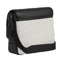 Coach Sprint Map Bag 25 In Colorblock Signature Canvas Signature Canvas-Gunmetal-Chalk-Black