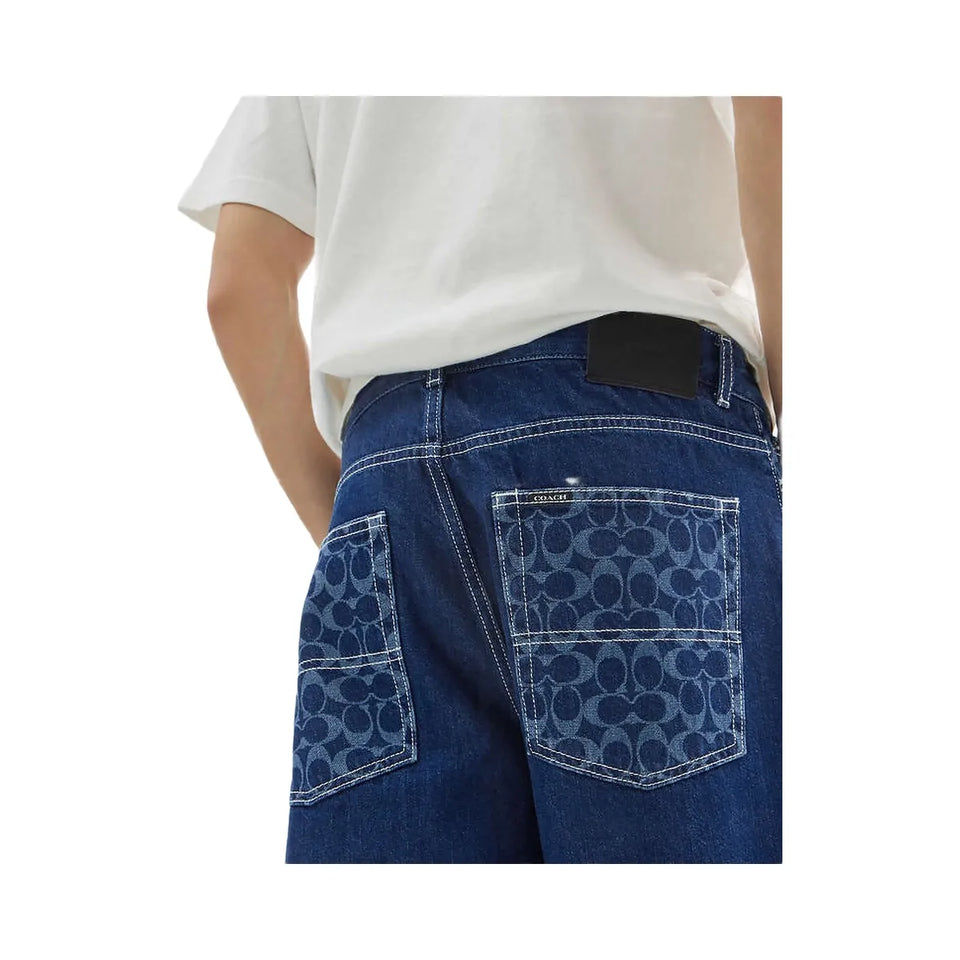 Coach Straight Fit Denim Jeans Dark Wash