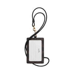 Coach Id Lanyard In Signaure Canvas Signature Canvas-Gold-Walnut-Black