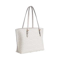 Coach Mollie Tote Bag In Signature Canvas Signature Canvas-Gold-White-Chalk