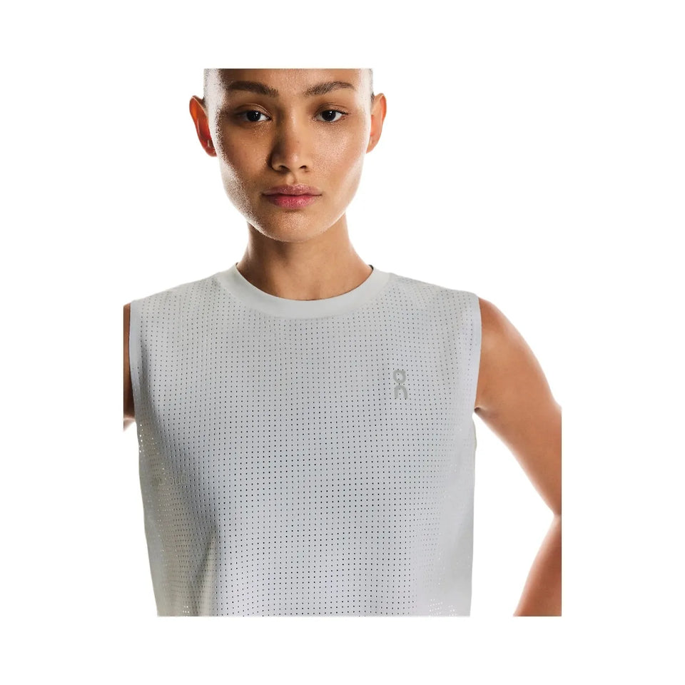 On Pace Tank Glacier White
