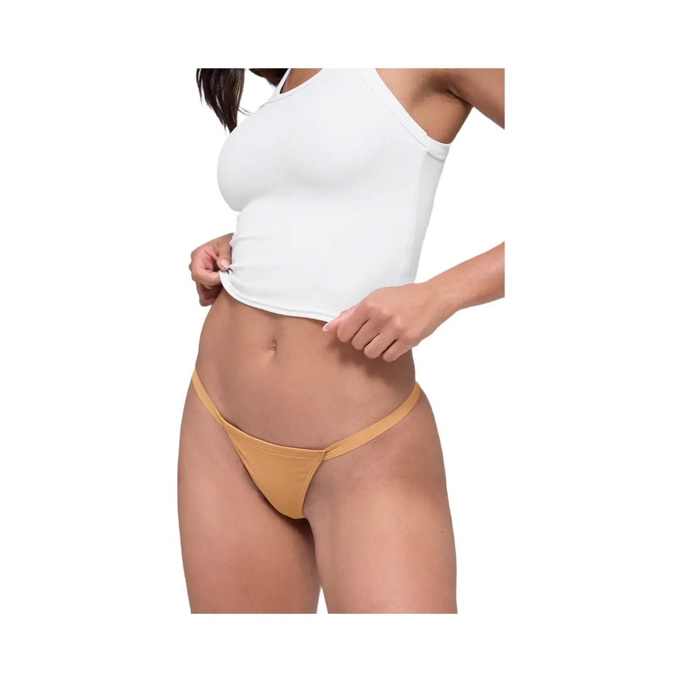 Alo Women's Airbrush Invisible String Thong - Sand