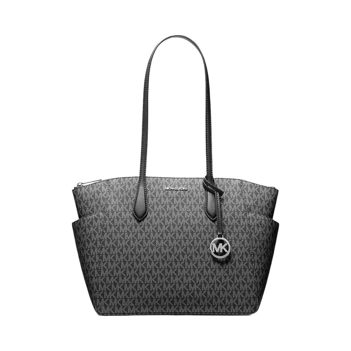 Michael Kors Marilyn Medium Signature Logo Tote Bag Black