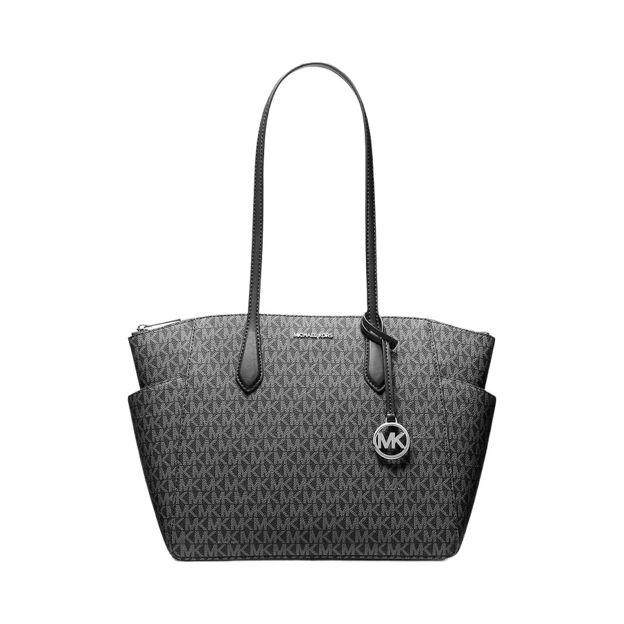 Michael Kors Marilyn Medium Signature Logo Tote Bag Black