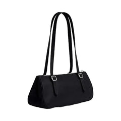 Coach Asher Shoulder Bag Glazed Leather-Silver-Black