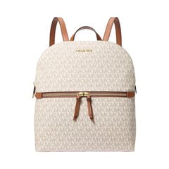 Michael Kors Dallas Medium Signature Logo Backpack Vanilla