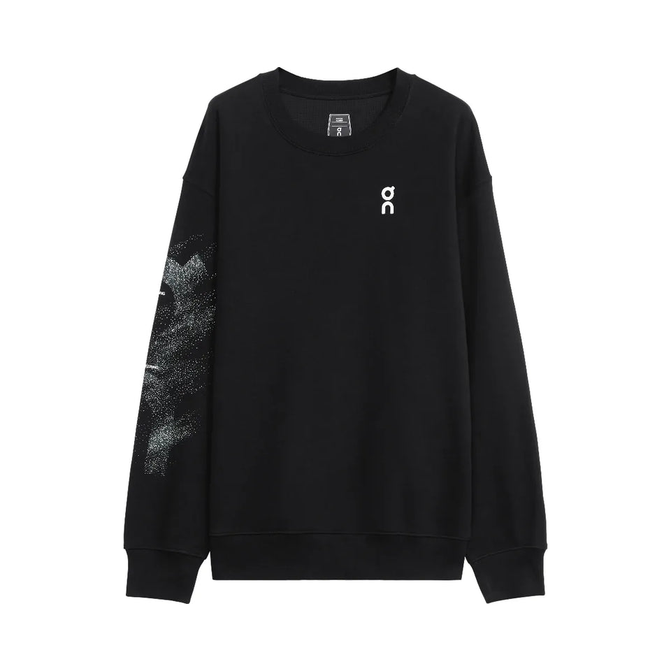 On Club Crew Graphic Black Olive