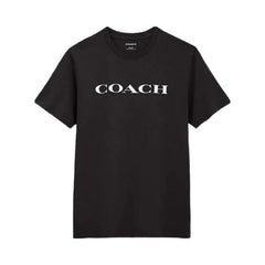 Coach Signature T-Shirt In Organic Cotton Black