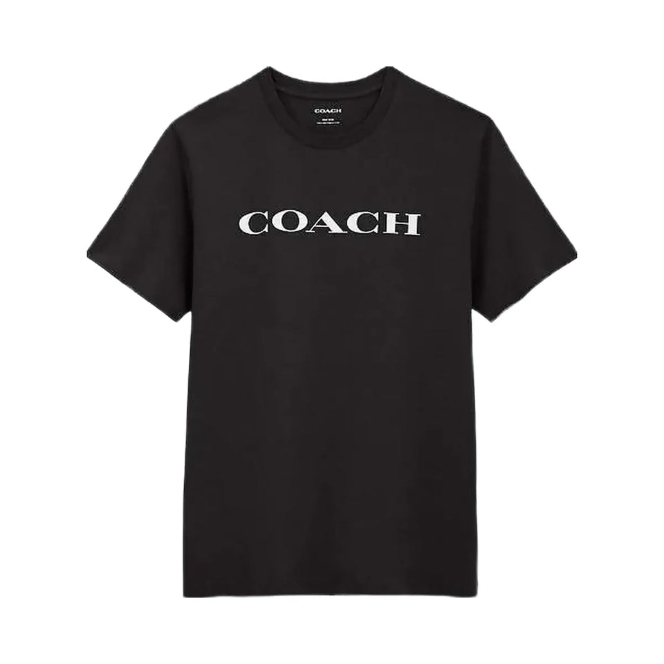 Coach Signature T-Shirt In Organic Cotton Black