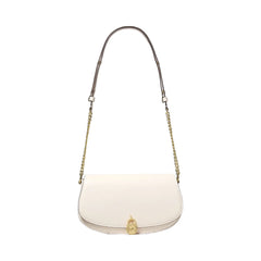 Michael Kors Mila Medium Leather Messenger Bag Lt Cream
