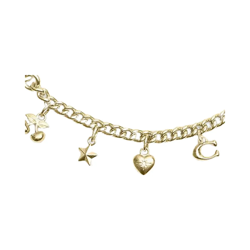 Coach Gold Swagger Chain With Charms Gold-Gold