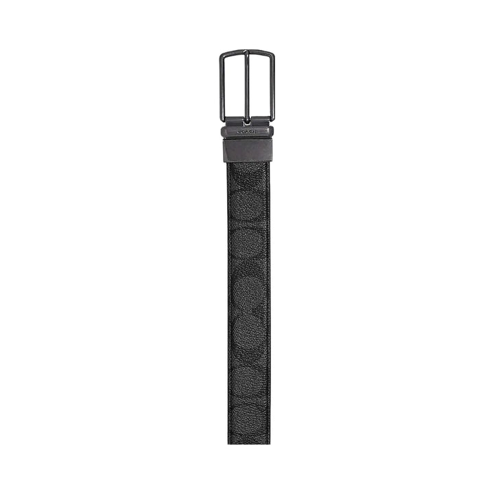 Coach Harness Buckle Cut To Size Reversible Belt, 30 Mm Charcoal-Black