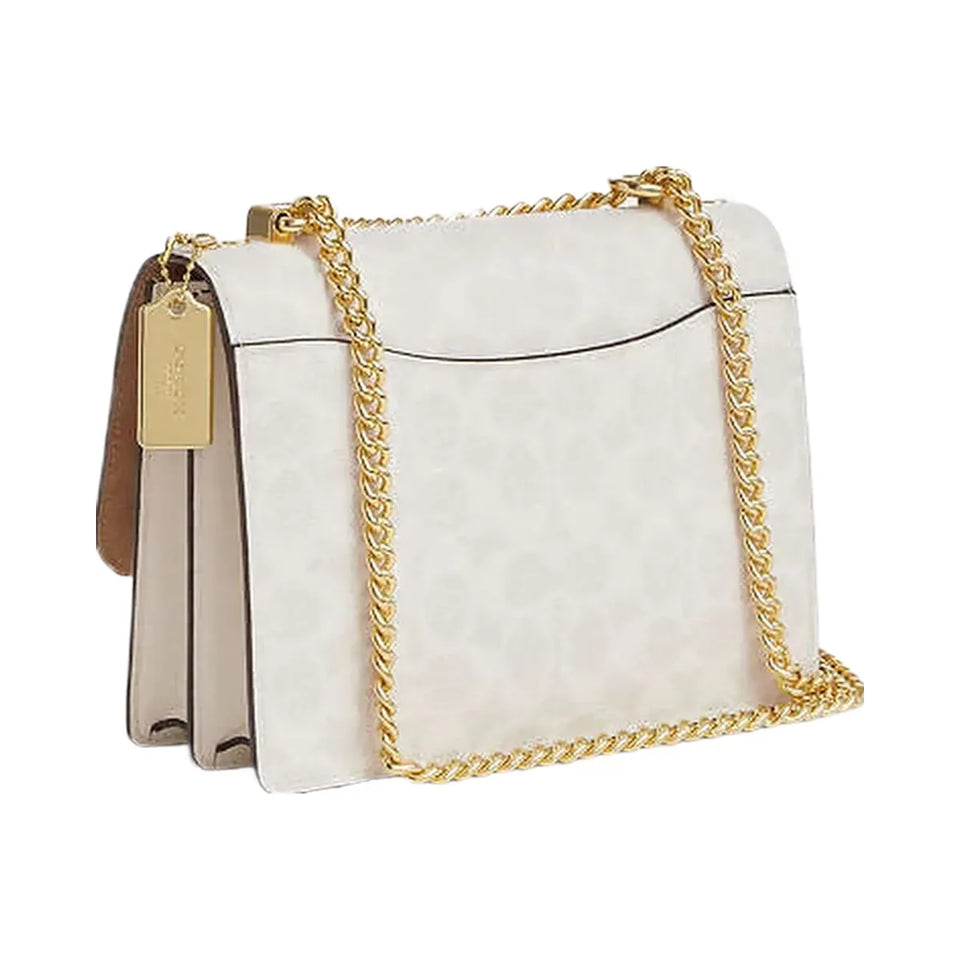 Coach Klare Crossbody Bag In Signature Canvas Signature Canvas-Gold-White-Chalk