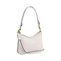 Coach Laurel Small Shoulder Bag Pebbled Leather-Gold-Chalk