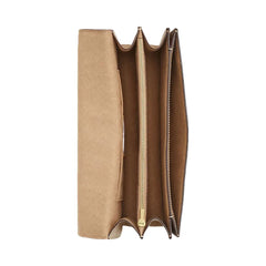 Coach Klare Envelope Crossbody Bag In Blocked Signature Canvas Signature Canvas-Gold-Sand-Tan
