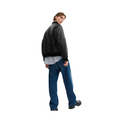 Coach Leather Varsity Jacket Black