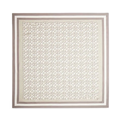 Coach Signature Silk Square Scarf Silk-Bone