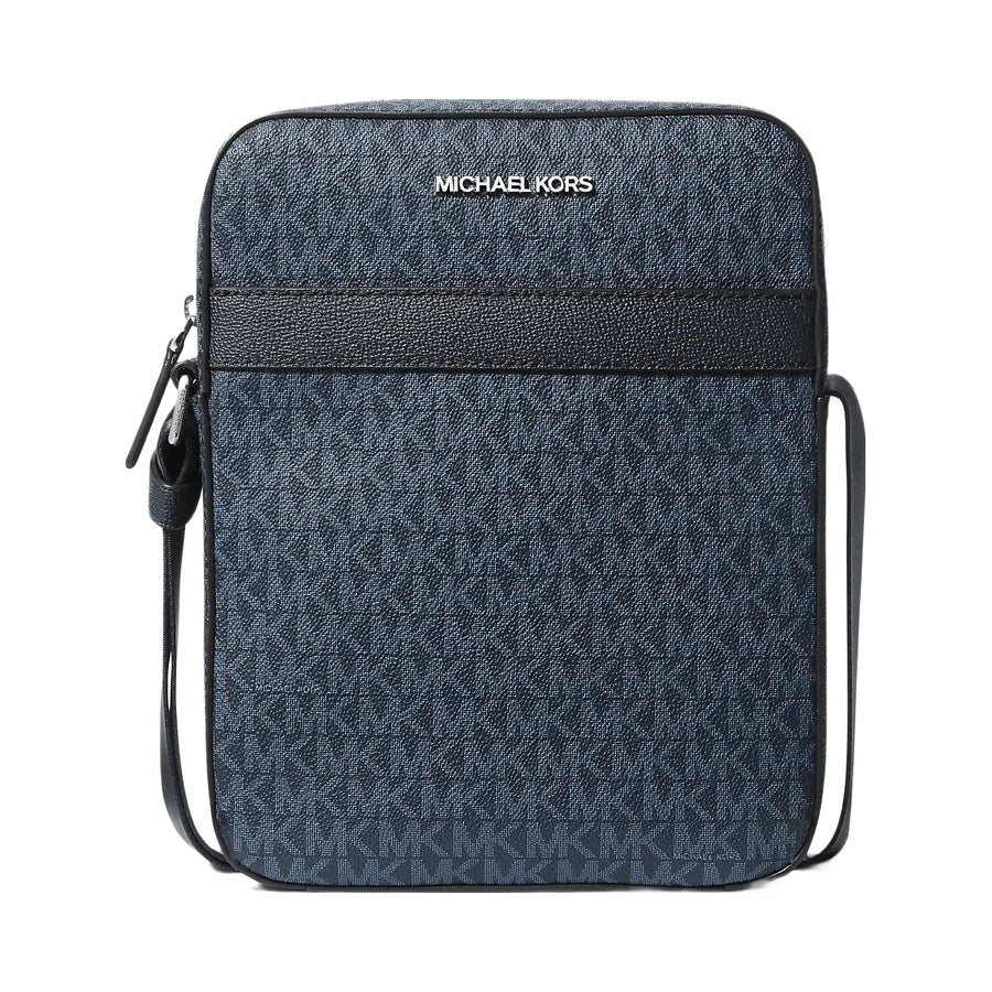 Michael Kors Cooper Signature Logo Flight Bag Admrl-Plblue