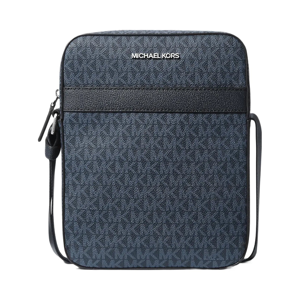 Michael Kors Cooper Signature Logo Flight Bag Admrl-Plblue