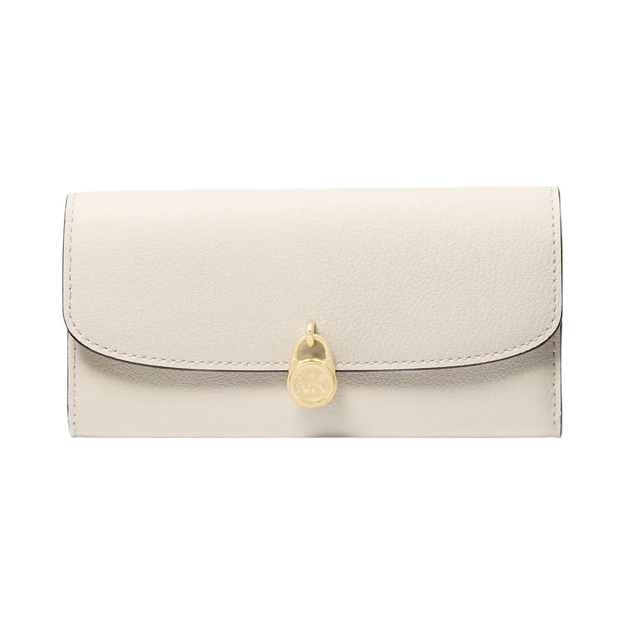 Michael Kors Hamilton Large Leather Continental Wallet Lt Cream