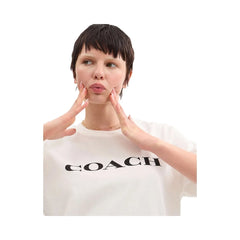 Coach Signature T-Shirt In Organic Cotton White