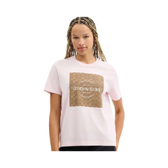 Coach Signature Square T-Shirt Light Pink