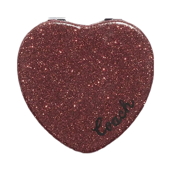 Coach Glitter Heart Compact Gold-Wine Multi