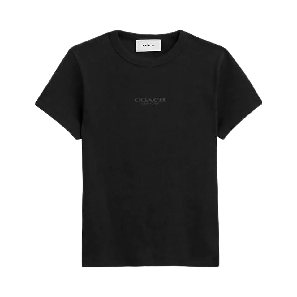 Coach New York Ribbed T-Shirt Black