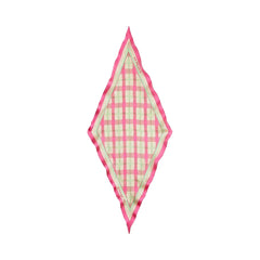 Coach Maude Plaid Print Silk Diamond Scarf Pink