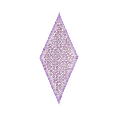 Coach Floral Print Silk Diamond Scarf Purple