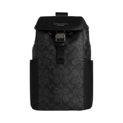 Coach Racer Pack In Signature Signature Canvas-Gunmetal-Charcoal-Black