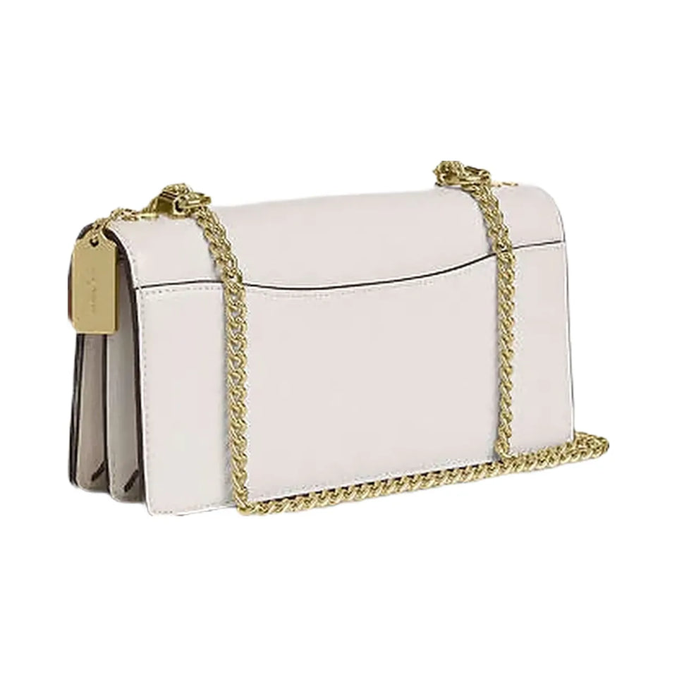 Coach Klare Envelope Crossbody Bag Calf Leather-Gold-Chalk
