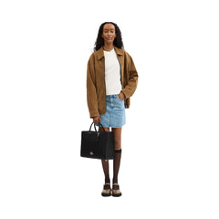 Coach Maggie Tote Bag Pebbled Leather-Gold-Black