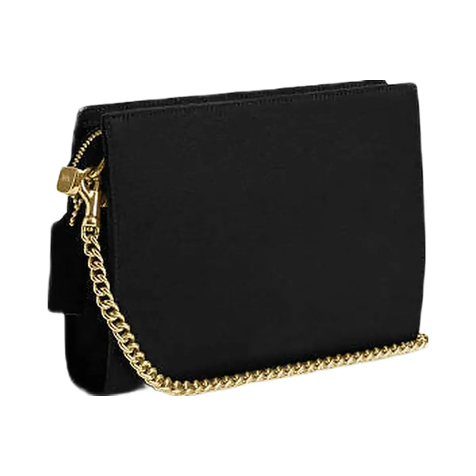 Coach Slim Crossbody Pebbled Leather-Gold-Black