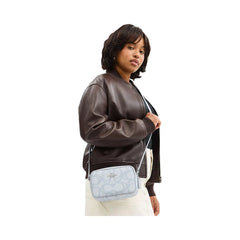 Coach Mini Jamie Camera Bag In Sketch Signature Canvas Signature Canvas-Silver-Ice Blue