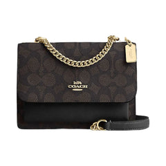 Coach Mini Klare Crossbody Bag In Signature Canvas Signature Canvas-Gold-Walnut-Black