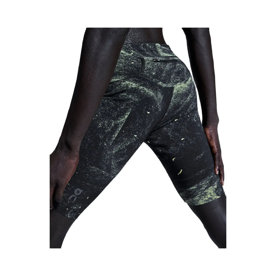 On Race Tights Half Black Limelight