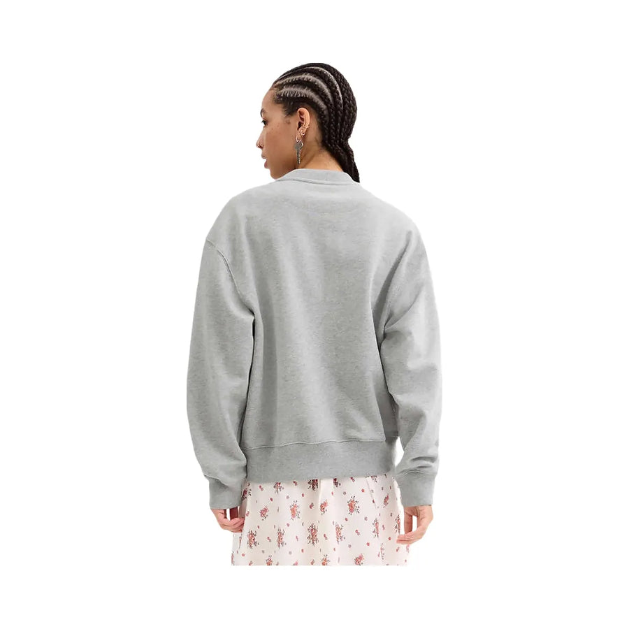 Coach Sporty Signature Boyfriend Crewneck Sweatshirt Heather Grey