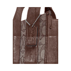 Coach Smith Mini Tote Bag In Signature Jacquard Signature Jacquard-Silver-Oak-Maple