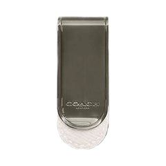 Coach Money Clip Gunmetal-Chalk