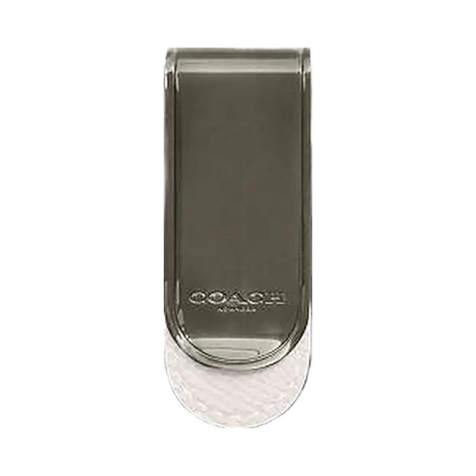 Coach Money Clip Gunmetal-Chalk
